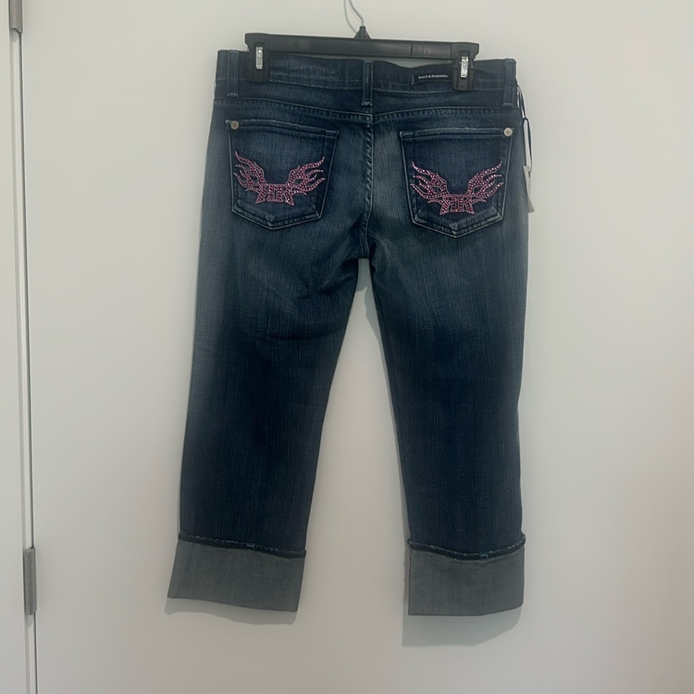 Rock & Republic NWT y2k crystal jeans 28